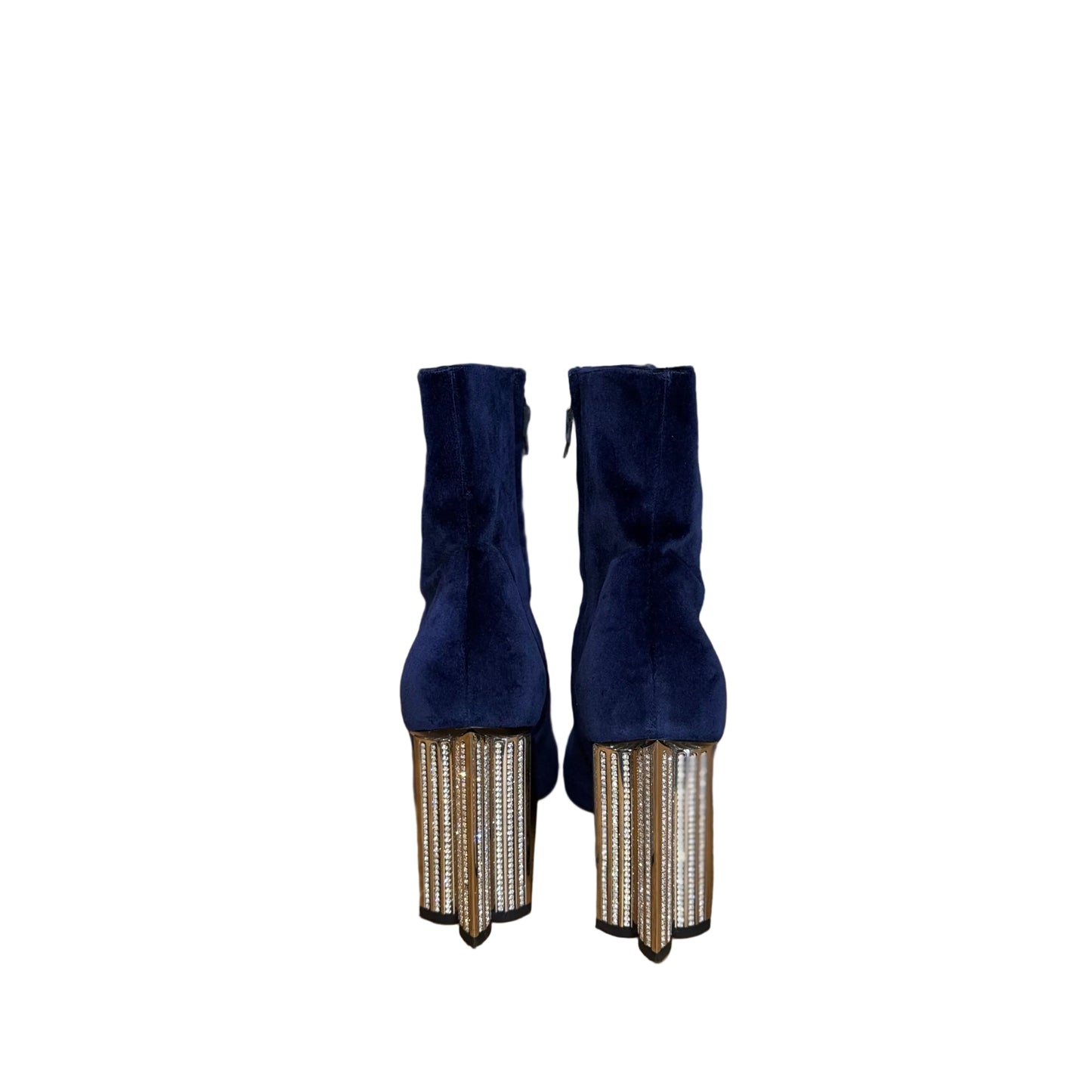 Louis Vuitton Velvet Crystal Boots- Gazelle Fashion and Style 