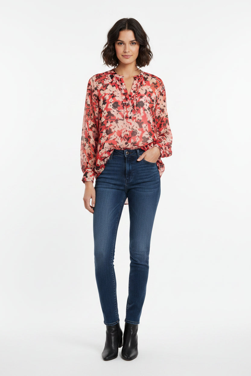 Reiss Sheer Floral Top - Gazelle Fashion and Style 