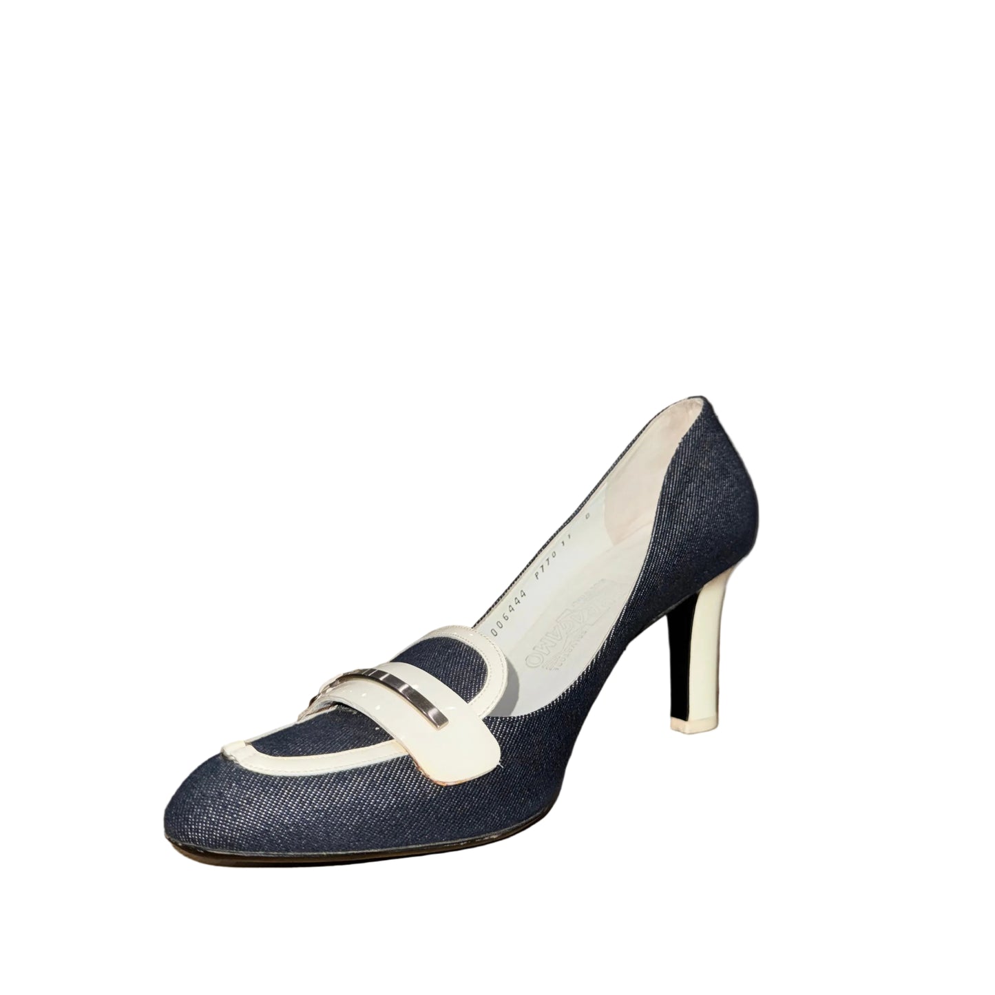 Vintage Ferragamo Denim Loafer Pumps-Gazelle Fashion and Style