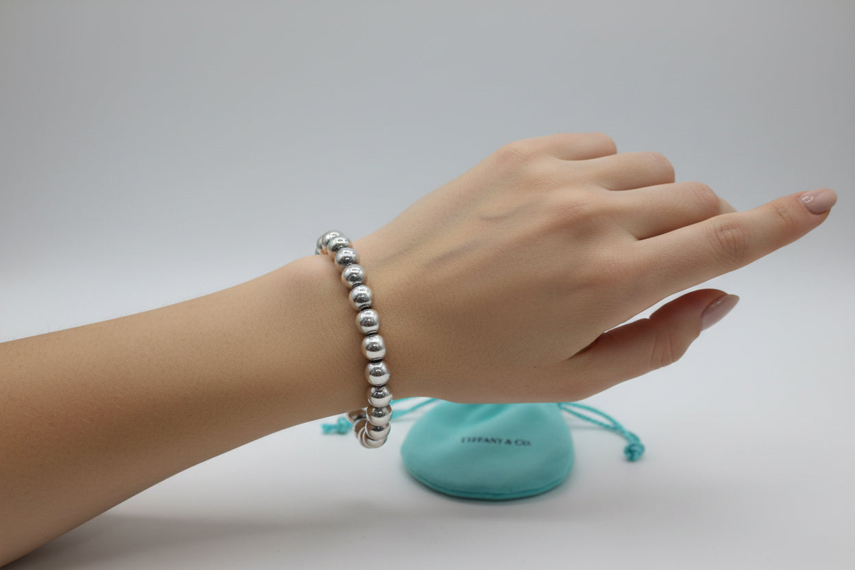 Sterling Silver Tiffany Ball Bracelet-BRACELET-Gazelle Fashion and Style