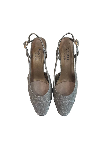 Vaneli Silver Slingback Heels-SHOES-Gazelle Fashion and Style