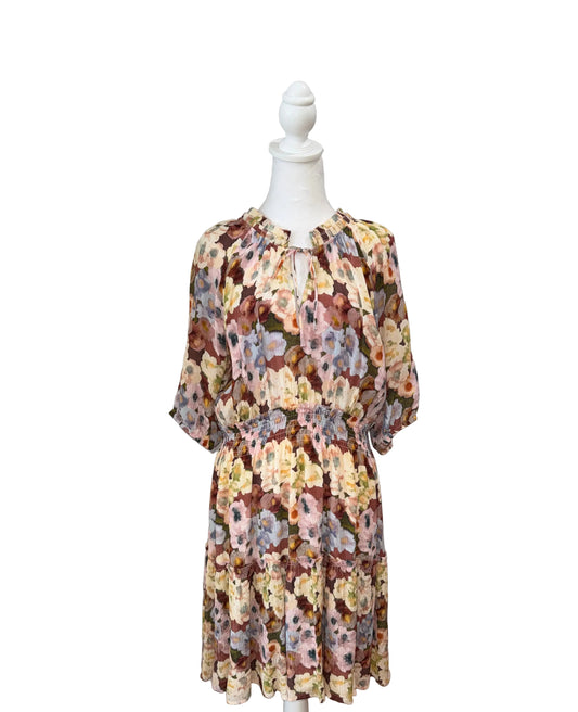 Rails Fiorella Floral Tie Neck Dress-DRESS-Gazelle Fashion and Style