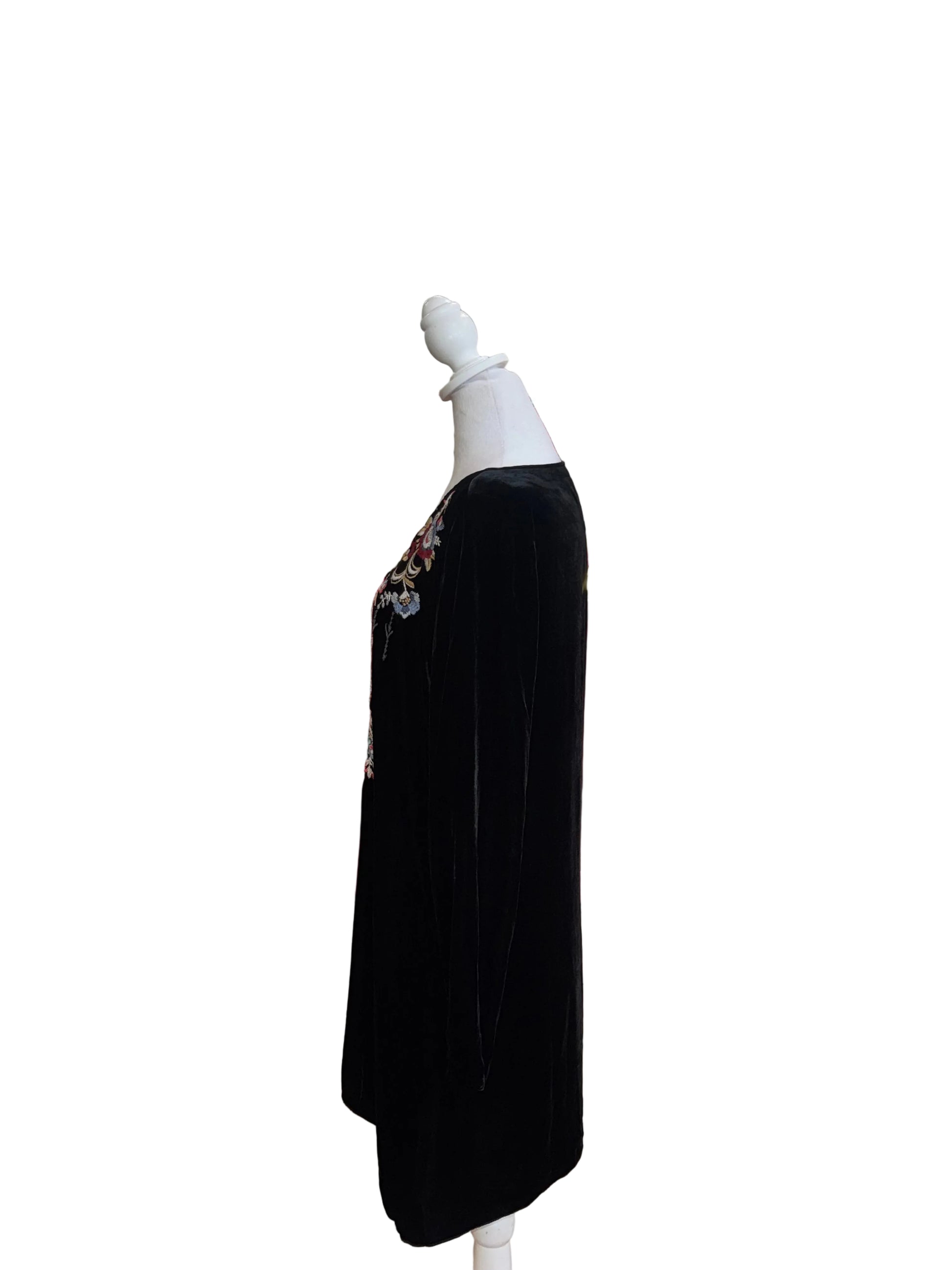 Johnny Was Velvet Tunic Dress- Gazelle Fashion and Style 