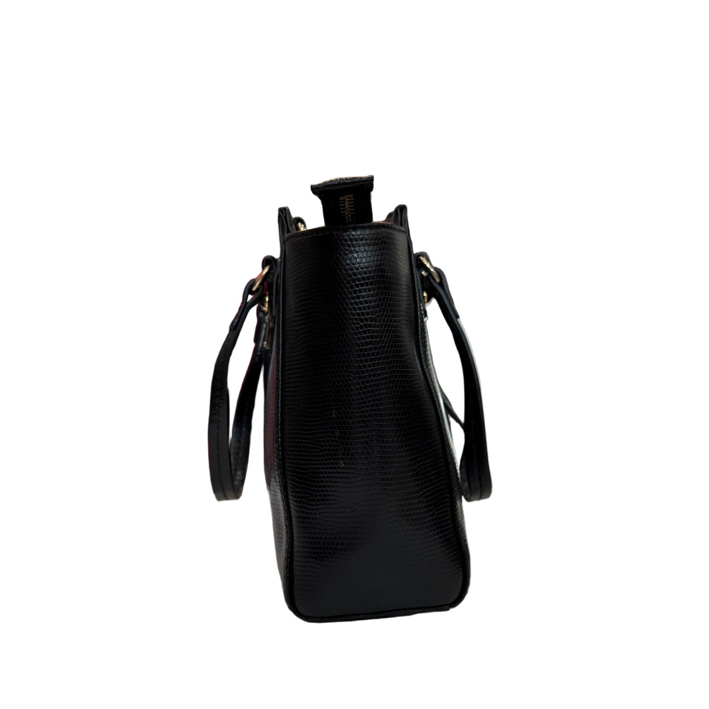 Dooney & Bourke Black Lizard-Embossed Handbag-HANDBAGS-Gazelle Fashion and Style