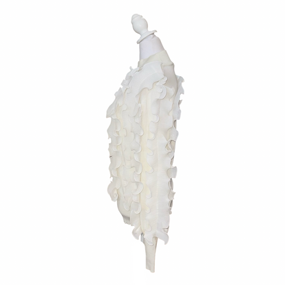 Anne Fontaine Ruffle Sleeve Top- Gazelle Fashion and Style 