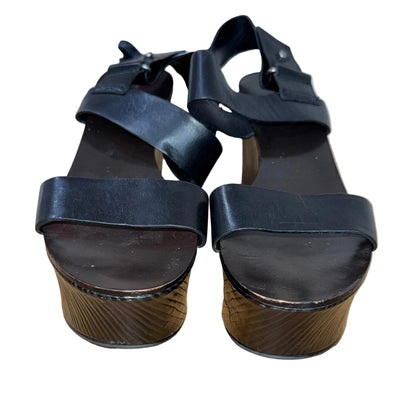Vera Wang Lavender Black Wedge Heels- Gazelle Fashion and Style 