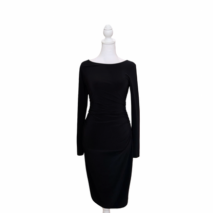 Norma Kamali Black Midi Dress- Gazelle Fashion and Style 