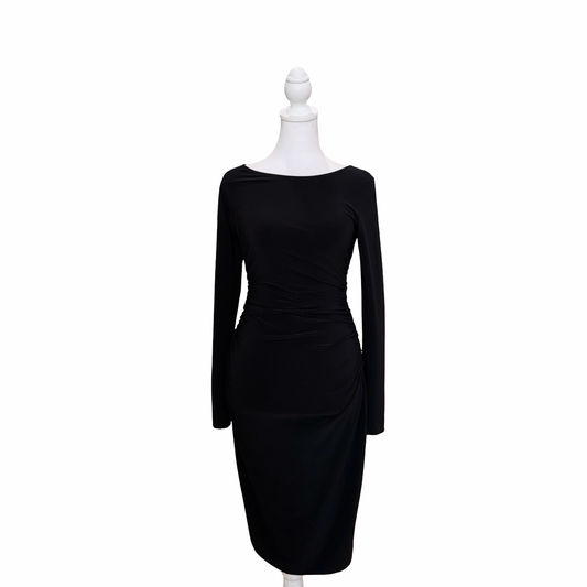 Norma Kamali Black Midi Dress-DRESS-Gazelle Fashion and Style