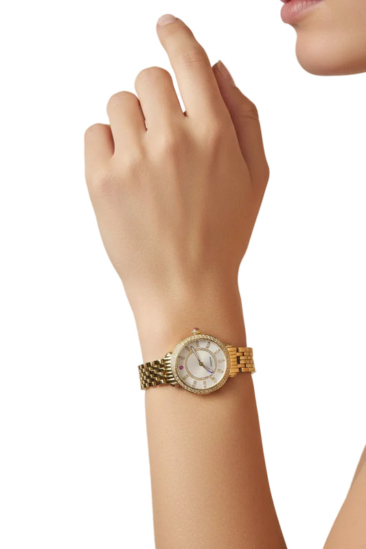 Michele Caber Diamond Gold Watch-WATCH-Gold-Great-Gazelle Fashion and Style