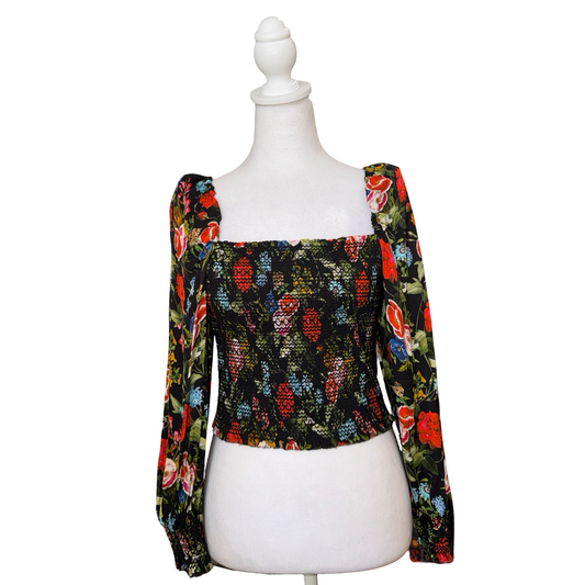 Alice + Olivia Floral Long Sleeve- Gazelle Fashion and Style 
