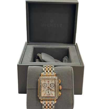 Michelle Deco Diamond Two-Tone Watch- Gazelle Fashion and Style 