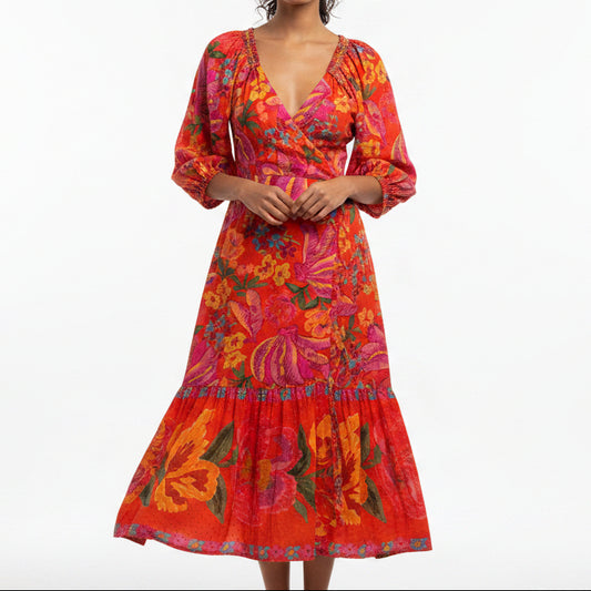Farm Rio Maxi Floral  Dress