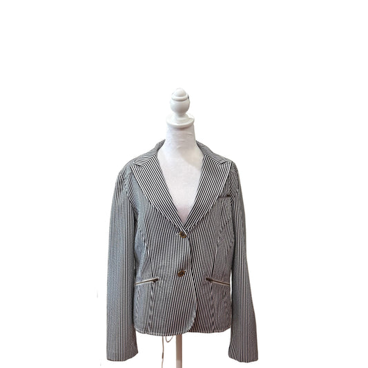 St John Sport Stripped Blazer-BLAZER-L-Black/White-New-Gazelle Fashion and Style