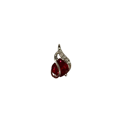 Chatham 14K White Gold Ruby Pendant-JEWELRY-Gazelle Fashion and Style