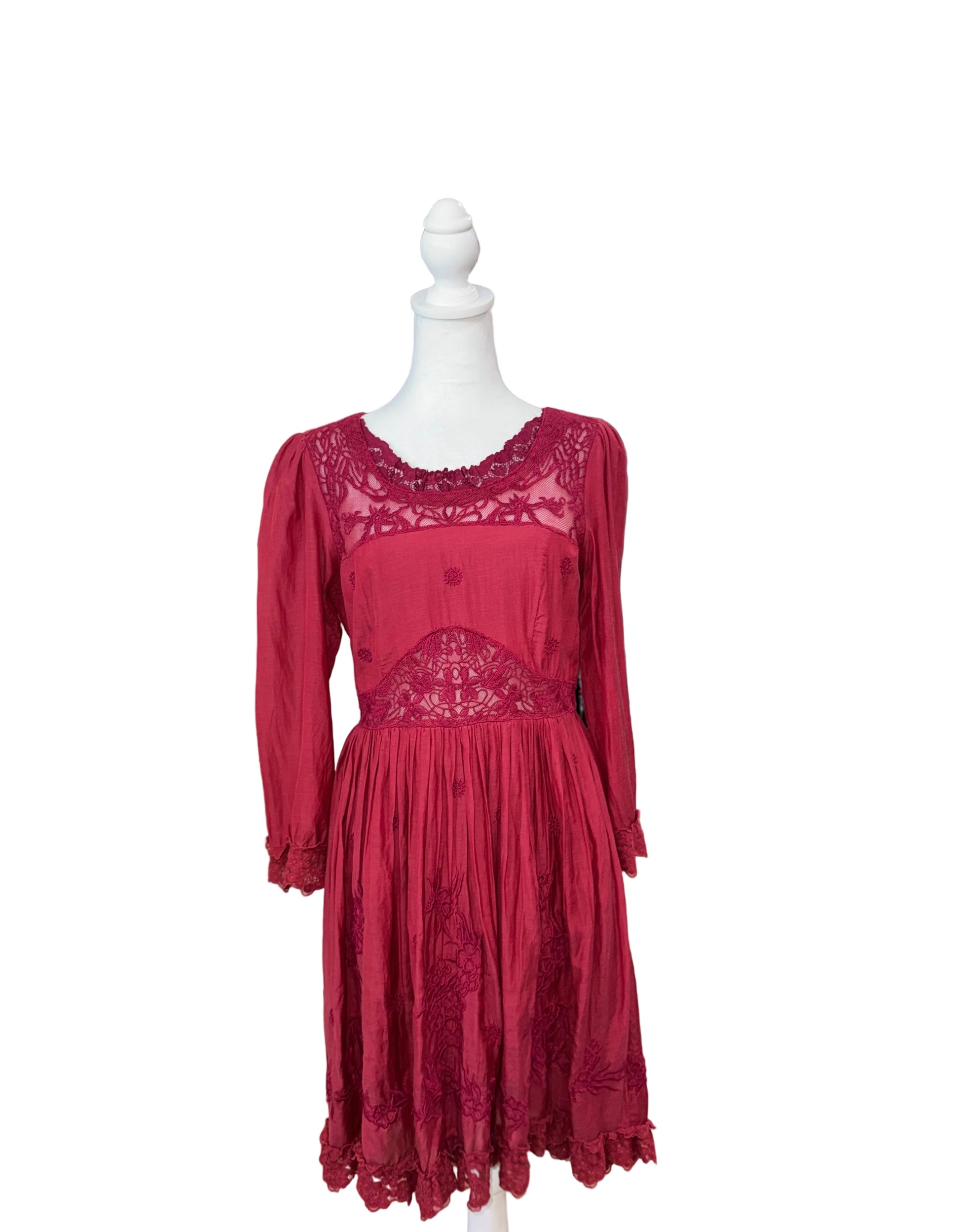 Free People Midi Embroidered Dress-DRESS-Gazelle Fashion and Style
