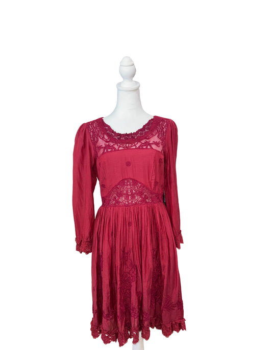Free People Midi Embroidered Dress- Gazelle Fashion and Style 