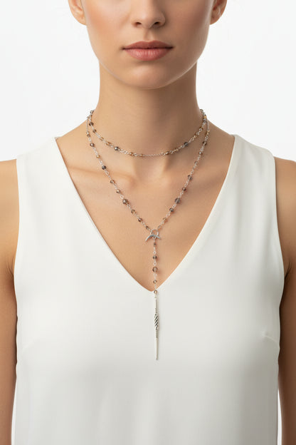 Chan Luu Dagger Rosary Necklace- Gazelle Fashion and Style 