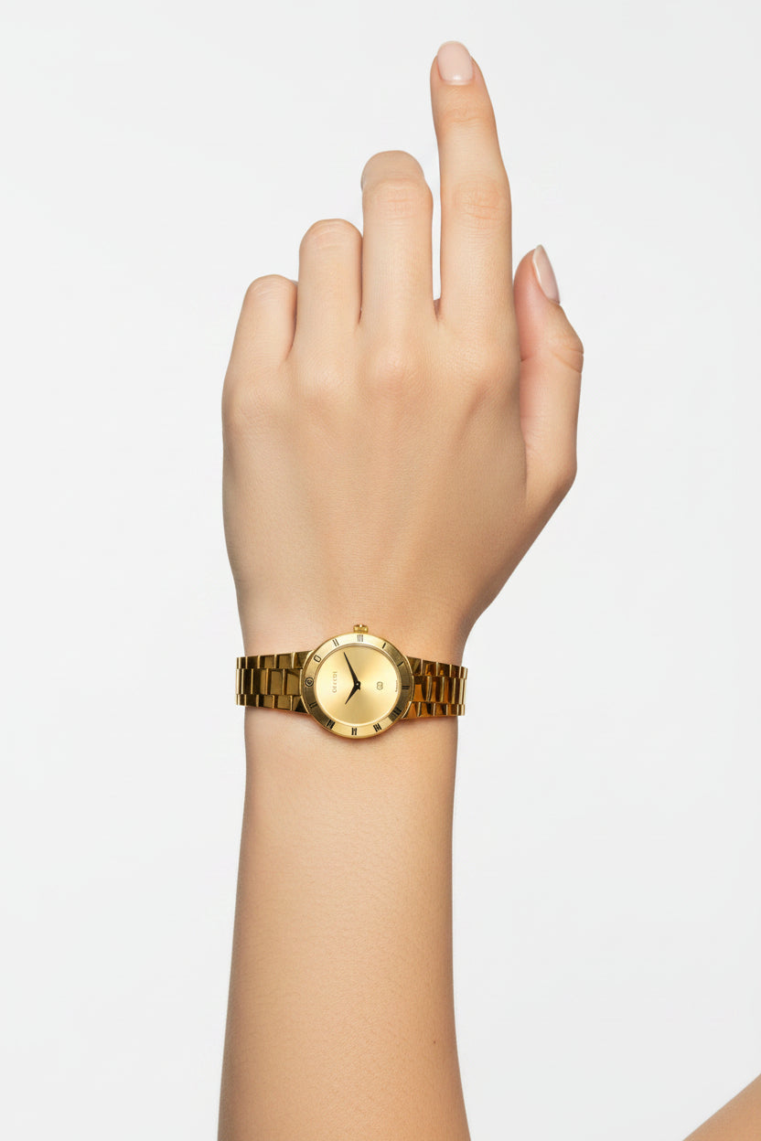 Rare Gucci 330M Dial 18k Gold plated watch-WATCH-Gazelle Fashion and Style