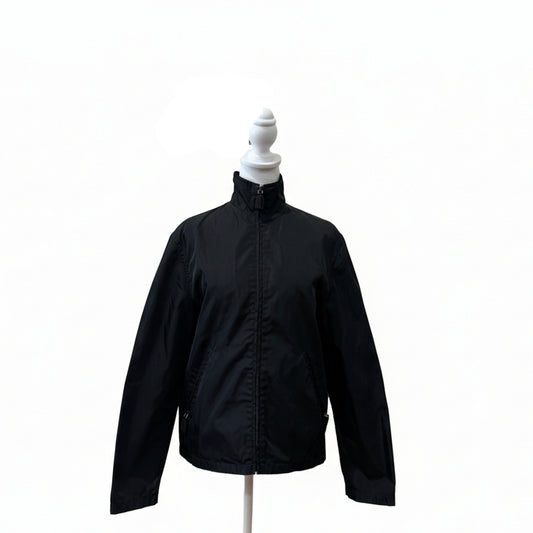 Classic Black Prada Wind Breaker-JACKETS-Black-New-Gazelle Fashion and Style