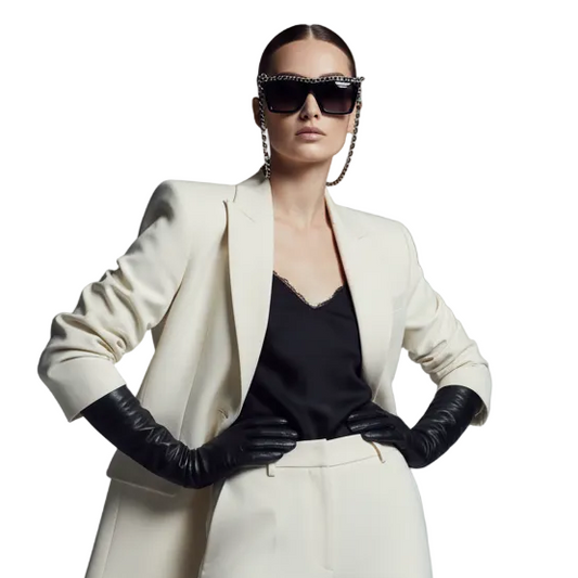 Chanel Black Sunglasses with Chain-SUNGLASSES--Gazelle Fashion and Style