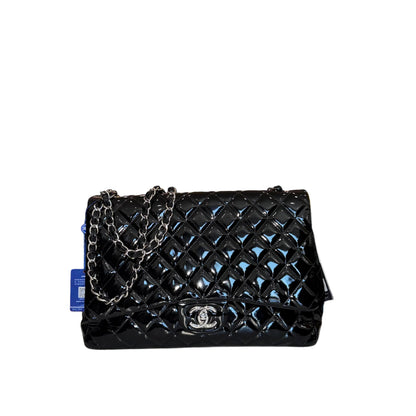 Chanel Maxi Quilted Double Flap Patent Leather-HANDBAGS-Gazelle Fashion and Style