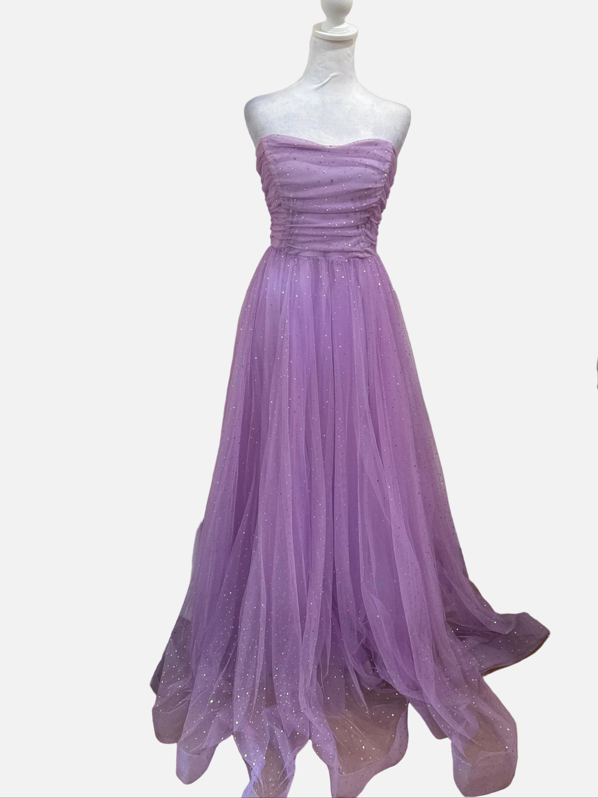 Sleeveless layered gown-DRESS-M-lavender-Great-Gazelle Fashion and Style