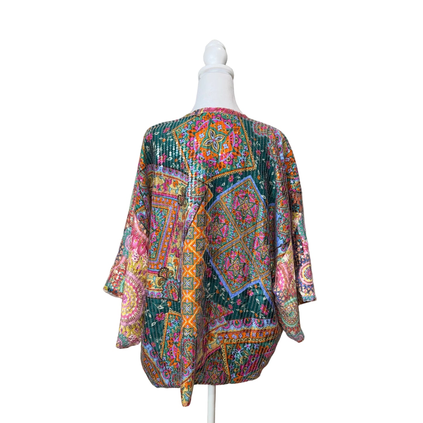 Johnny Was Bomi Sequin Kimono-TOPS-Gazelle Fashion and Style
