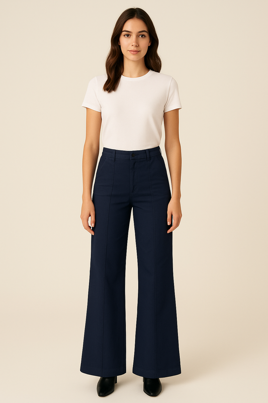 Balenciaga Paris Wide-Leg Pants-Pants-Gazelle Fashion and Style