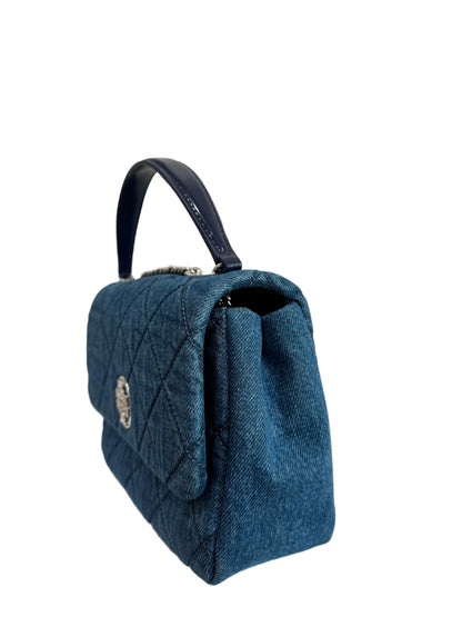 Tory Burch Small Willa Denim Shoulder Bag-HANDBAGS-Gazelle Fashion and Style