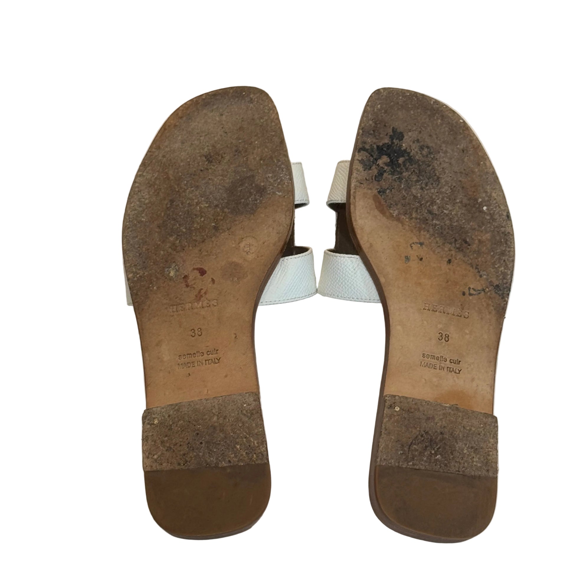 Classic Hermes Oran Calfskin Leather-SANDAL-Gazelle Fashion and Style