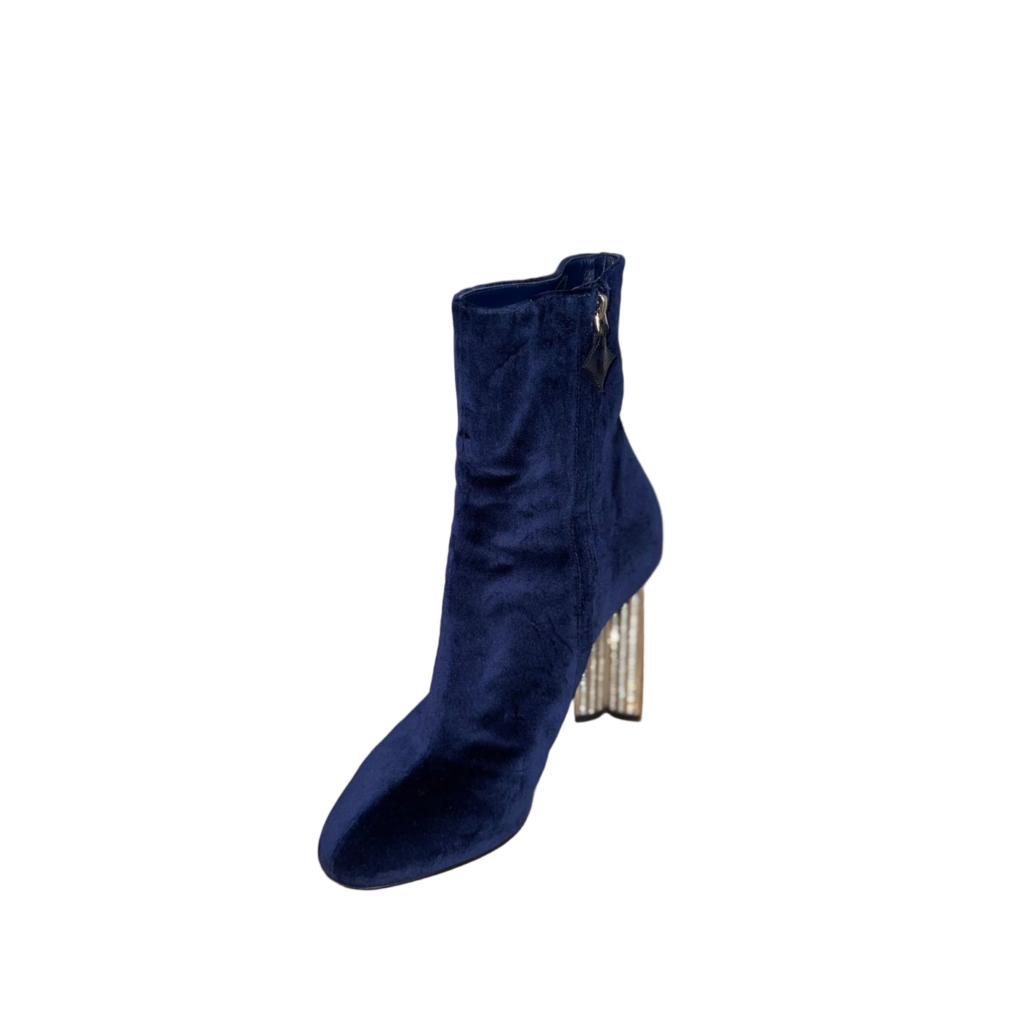 Louis Vuitton Velvet Crystal Boots- Gazelle Fashion and Style 