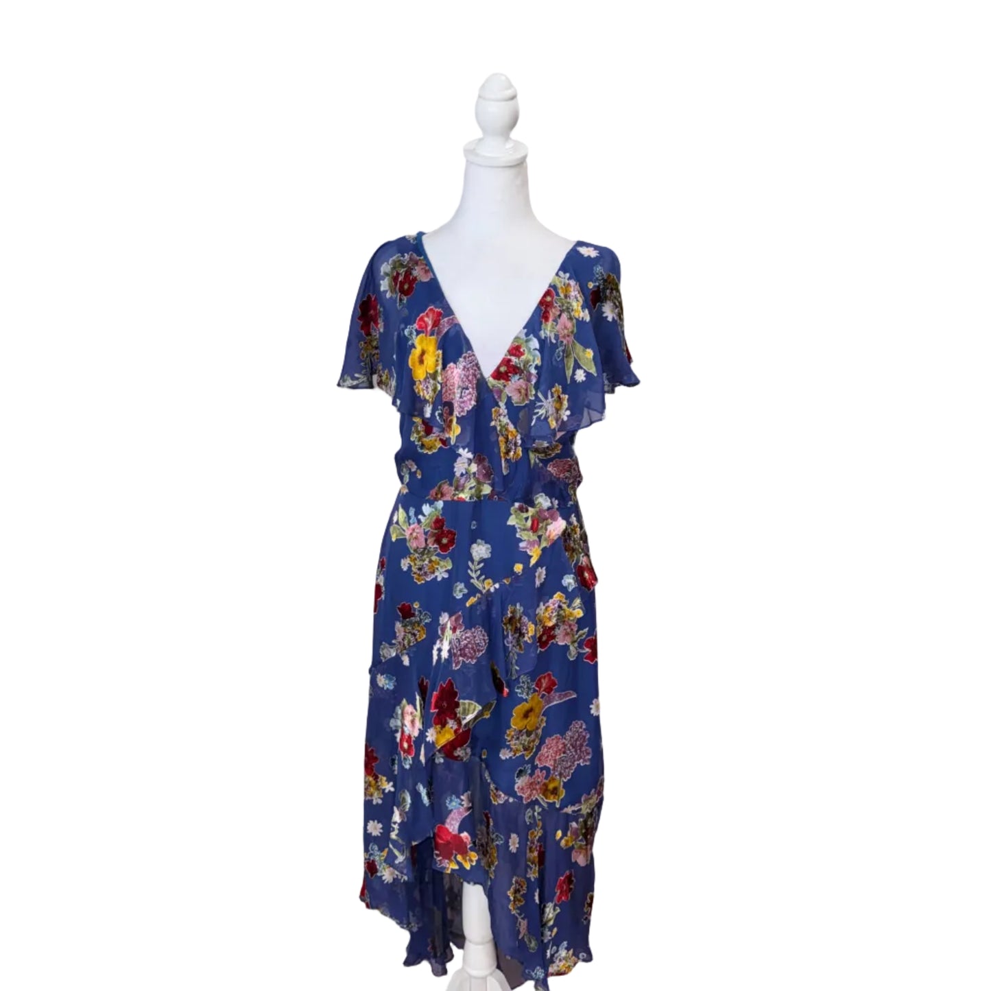 Alice + Olivia Electra Ruffle Chifron Cocktail Dress- Gazelle Fashion and Style 