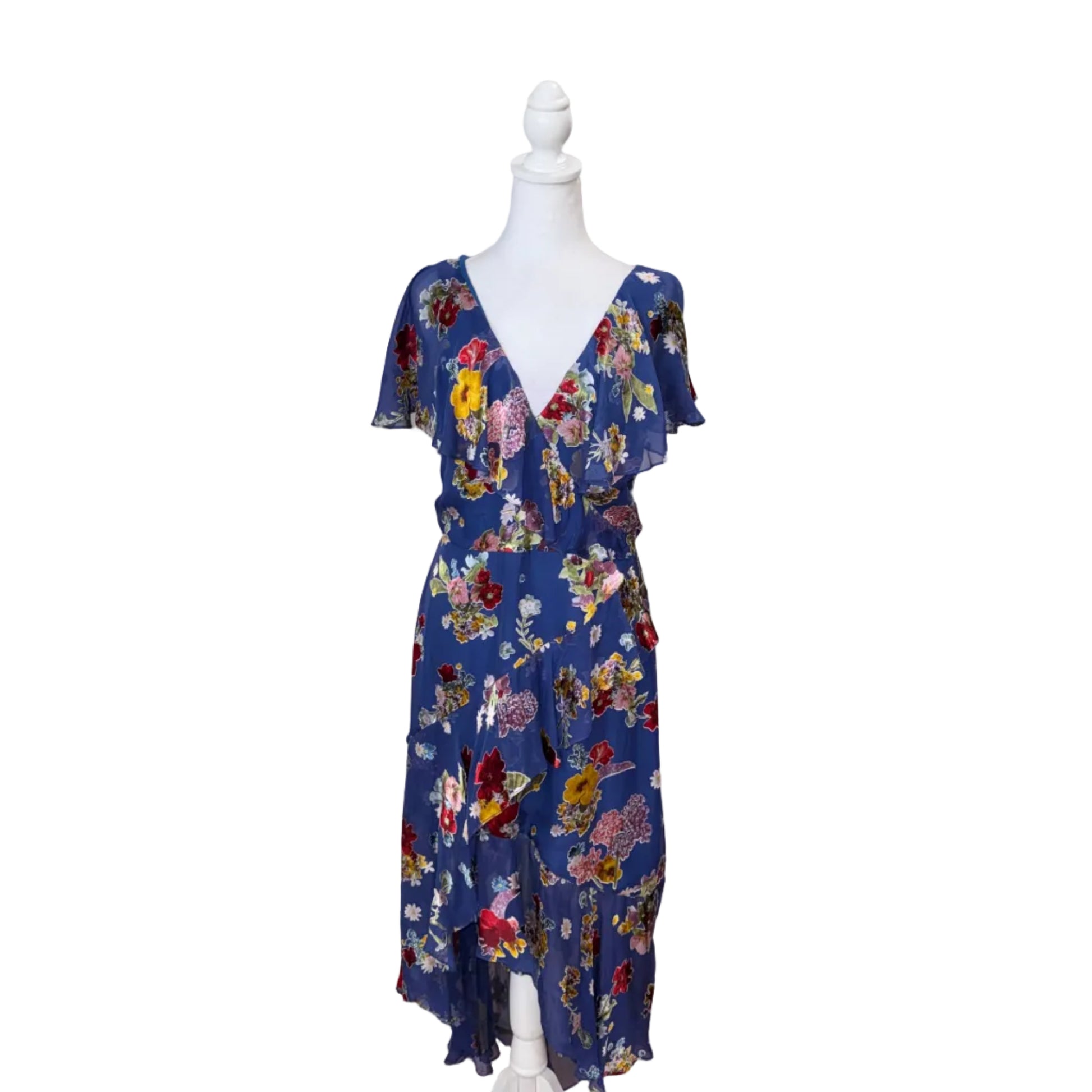 Alice + Olivia Electra Ruffle Chifron Cocktail Dress- Gazelle Fashion and Style 