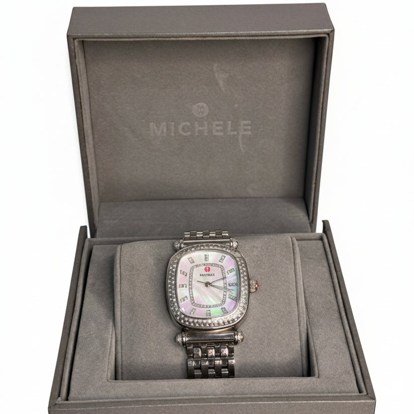 Michele Women's Caber Isle Quartz Watch with Diamond Accents-WATCH-Gazelle Fashion and Style