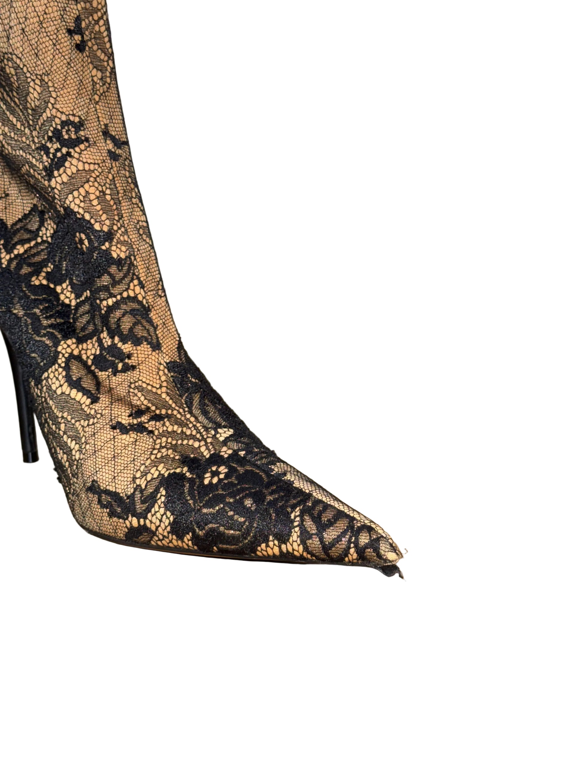 Black Lace Stiletto High Heels-SHOES-38-black-New-Gazelle Fashion and Style