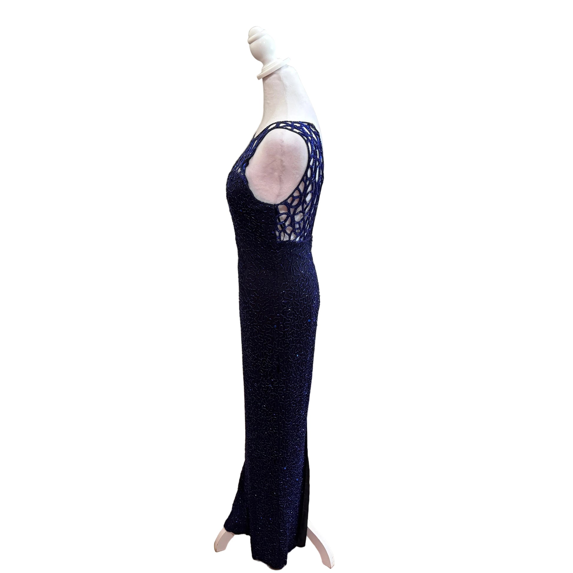 Scala Embellished Evening Gown-DRESS-Gazelle Fashion and Style