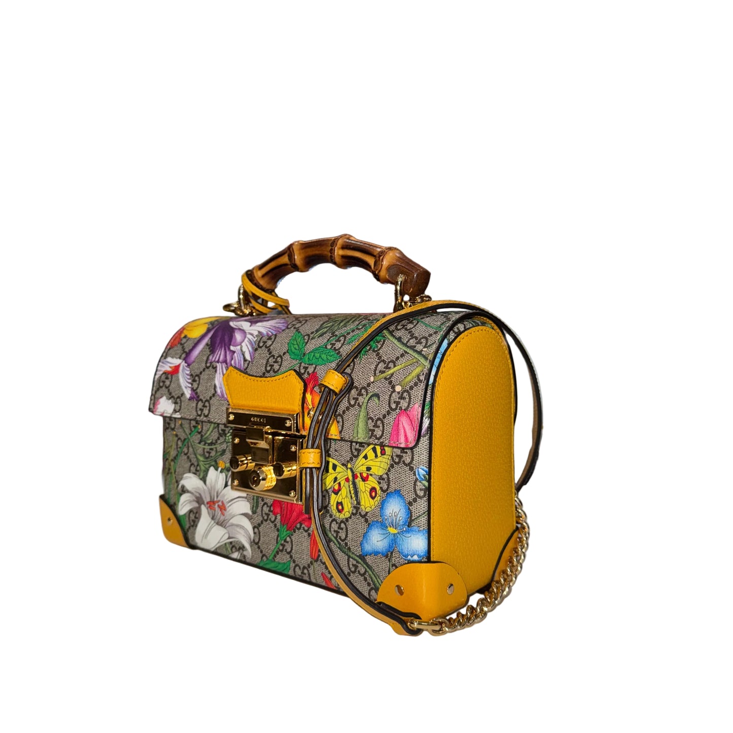 Gucci Flora Flora Bamboo Handbag- Gazelle Fashion and Style 