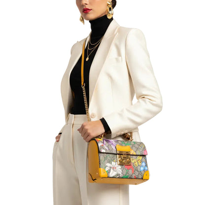 Gucci Flora Flora Bamboo Handbag- Gazelle Fashion and Style 