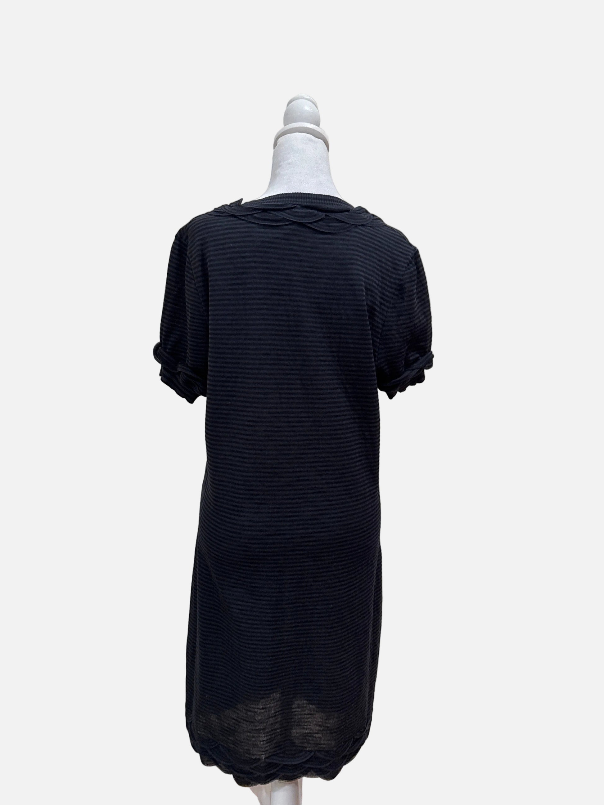 Chanel Striped V-Neck Dress-DRESS-Gazelle Fashion and Style