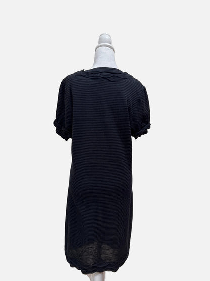 Chanel Striped V-Neck Dress-DRESS-Gazelle Fashion and Style