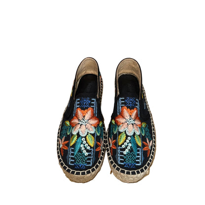 Johnny Was Embroidered Espadrille Slip Ons-Gazelle Fashion and Style