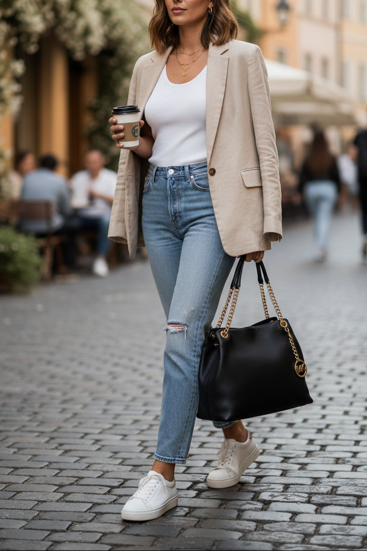 Michael Kors Black Shoulder Bag-HANDBAGS-Gazelle Fashion and Style