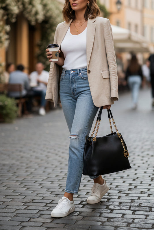 Michael Kors Black Shoulder Bag-HANDBAGS-Gazelle Fashion and Style