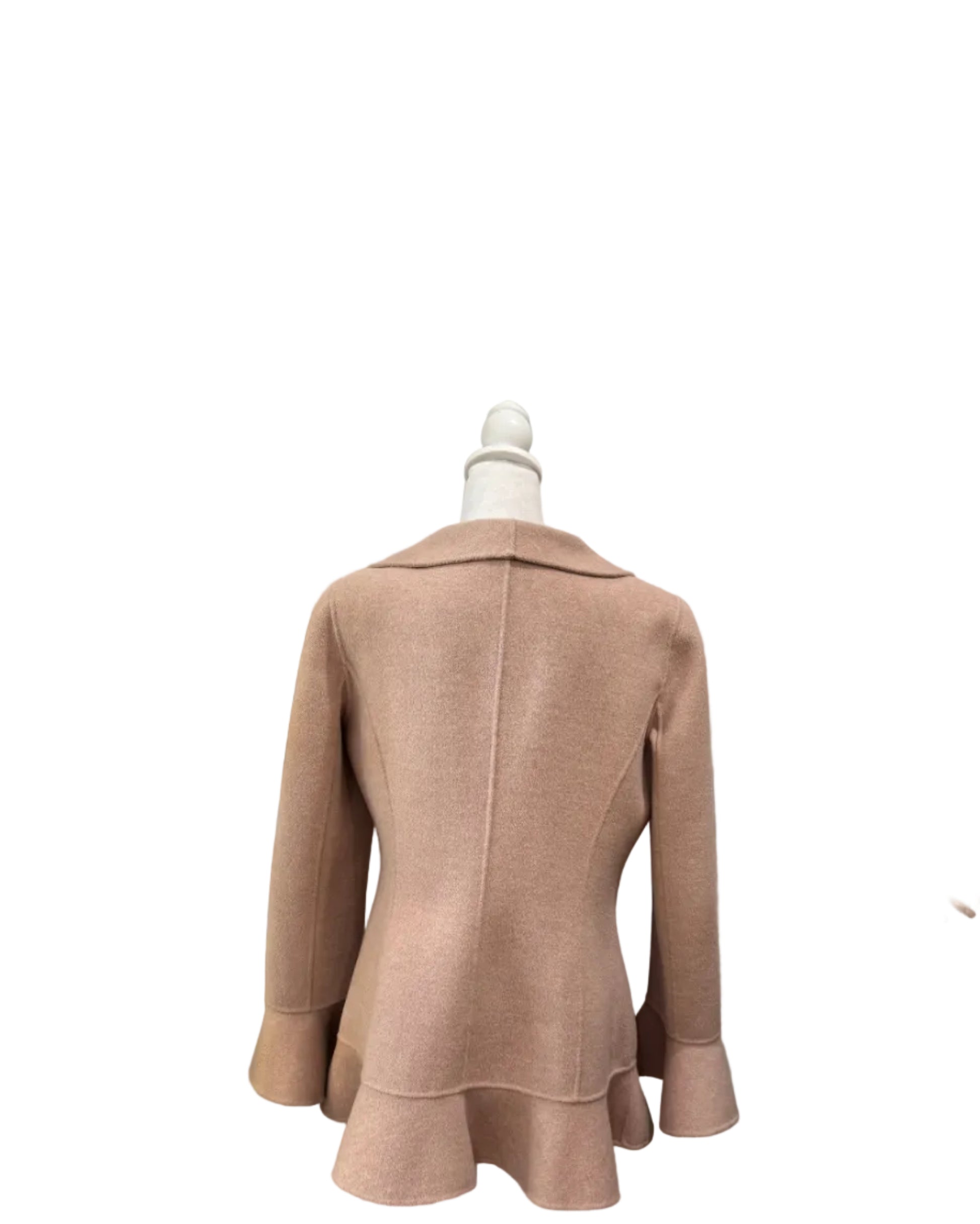 St. John Pink Ruffle Blazer-BLAZER-Gazelle Fashion and Style