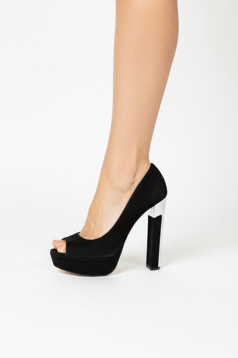 Miu Miu Suede Peep Toe Heel- Gazelle Fashion and Style