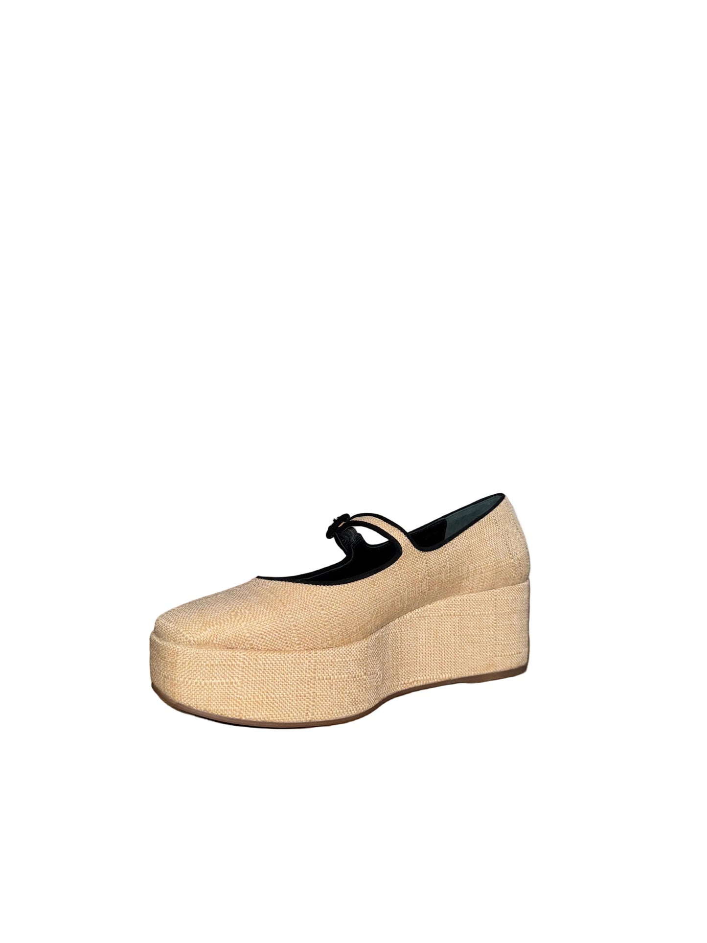 Larroude Blair Raffia Platform Shoes-Gazelle Fashion and Style