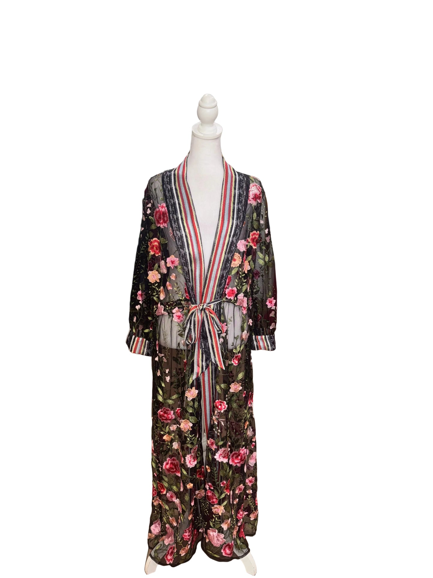 Arratta Silent Journey Embroidered Kimono-KIMONO-Gazelle Fashion and Style