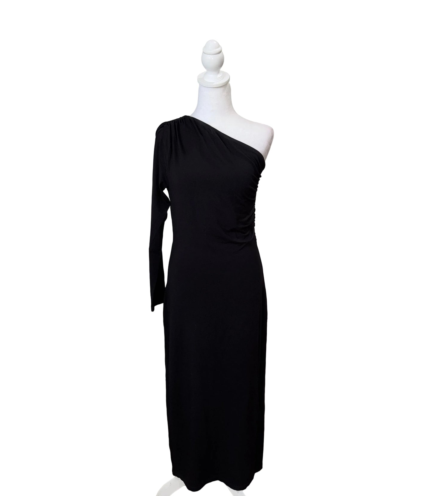 8 By Yoox Maxi Black Dress-DRESS-Gazelle Fashion and Style
