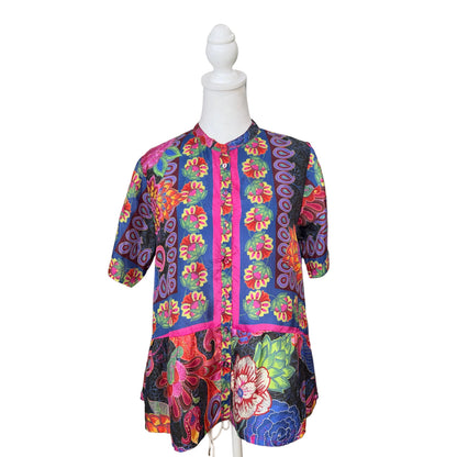 Johnny Was 100% Silk Emberwing Top- Gazelle Fashion and Style 