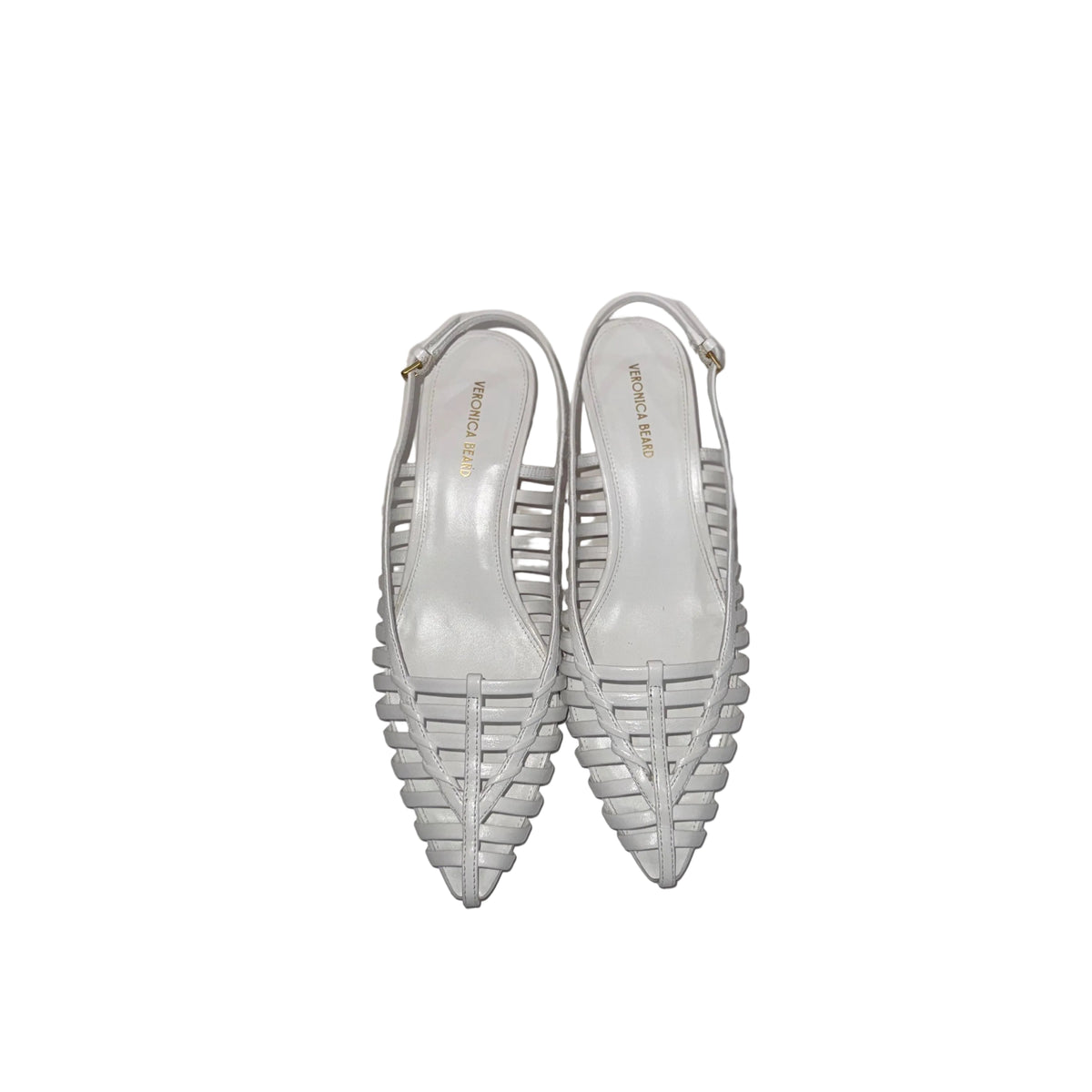 Veronica Beard White Strappy Heels-SHOES-Gazelle Fashion and Style